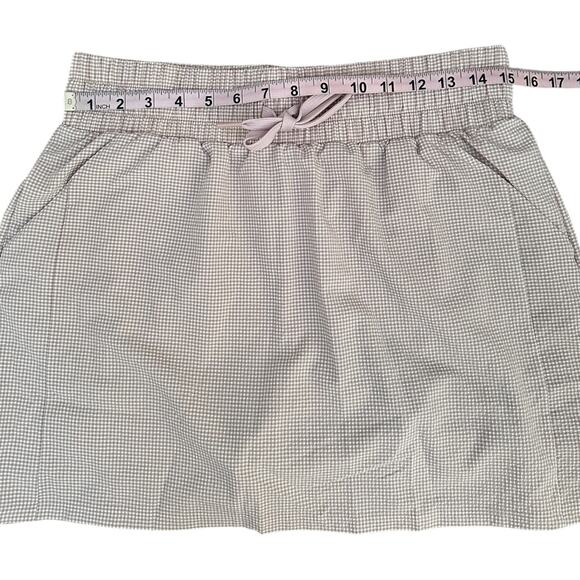 Adidas AEROREADY Skort Tan Gingham Built-In Shorts NWT Size Medium $90 Athletic - Picture 5 of 12